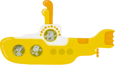 Imagen del submarino amarillo de los Beatles